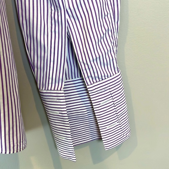 Thomas Pink Men Slim Fit 100% Cotton Dress Button Down French Cuff Shirt 15.5 - Picture 6 of 11